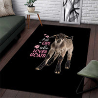Who Loves Goat Just A Girl Christmas Trees Christmas Christmas Area Rug Xmas Holiday Patterns - Wonder Print Shop