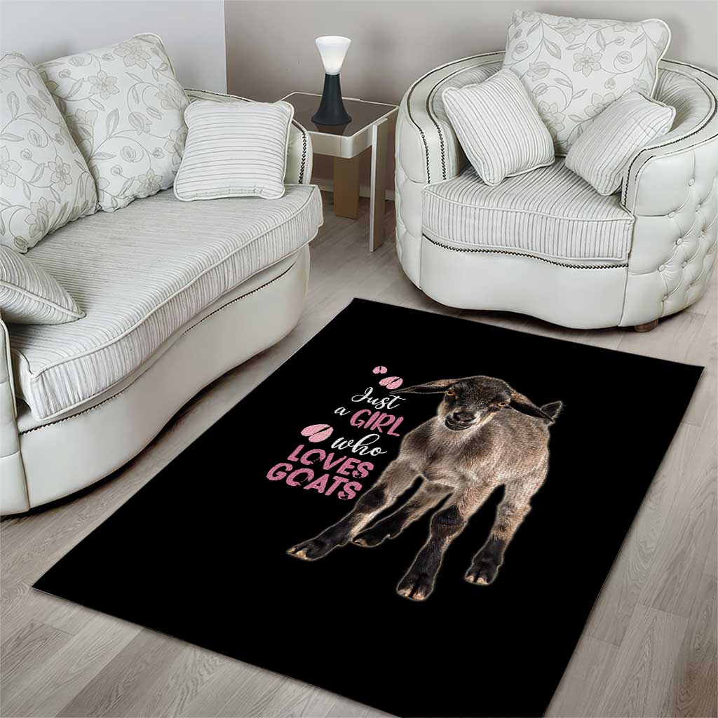 Who Loves Goat Just A Girl Christmas Trees Christmas Christmas Area Rug Xmas Holiday Patterns - Wonder Print Shop