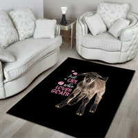 Who Loves Goat Just A Girl Christmas Trees Christmas Christmas Area Rug Xmas Holiday Patterns - Wonder Print Shop