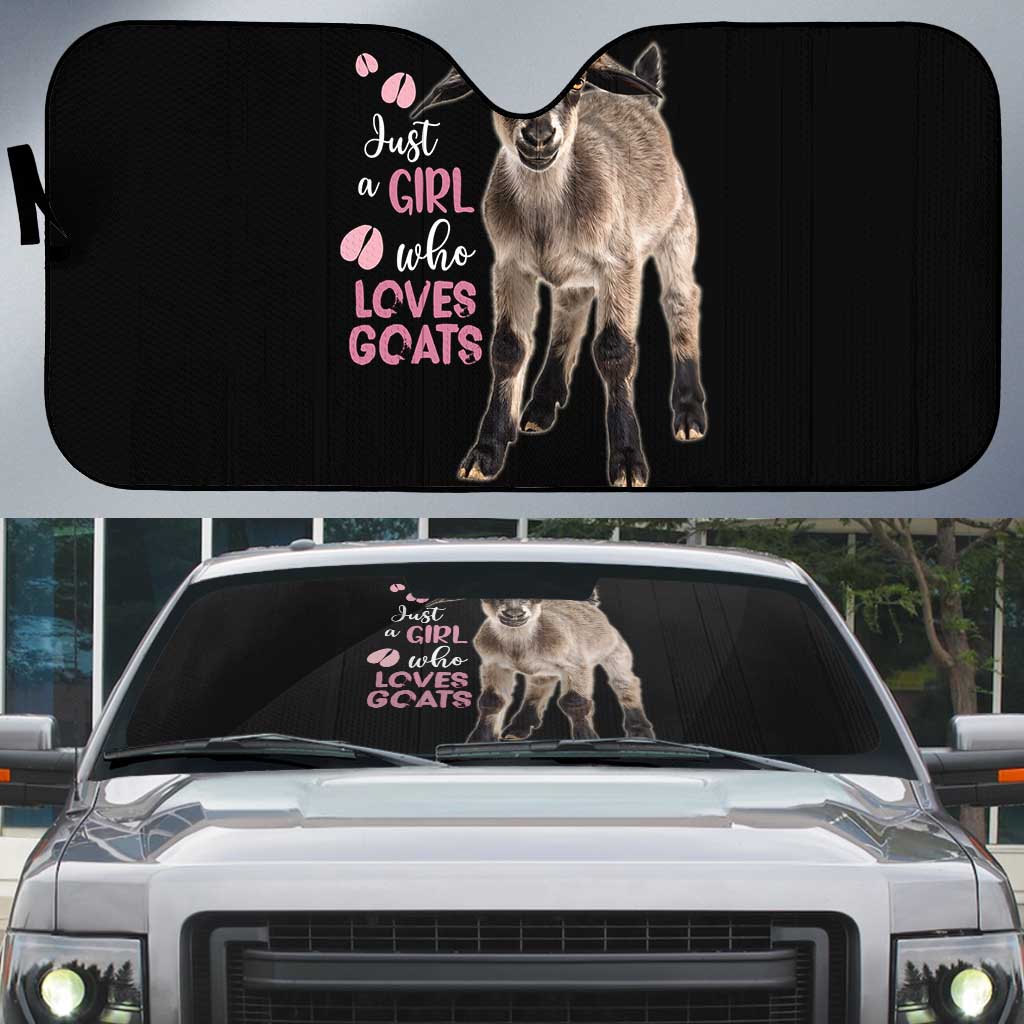 Who Loves Goat Just A Girl Christmas Trees Christmas Christmas Auto Sun Shade Xmas Holiday Patterns - Wonder Print Shop