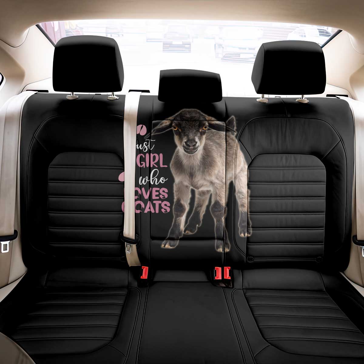 Who Loves Goat Just A Girl Christmas Trees Christmas Christmas Back Car Seat Cover Xmas Holiday Patterns - Wonder Print Shop