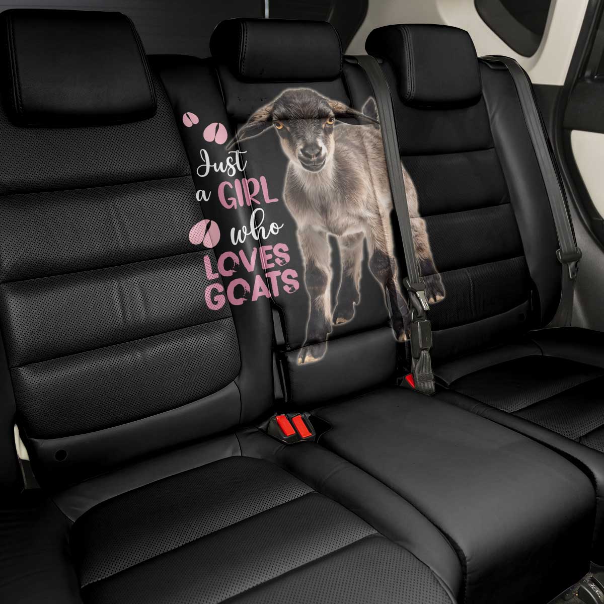 Who Loves Goat Just A Girl Christmas Trees Christmas Christmas Back Car Seat Cover Xmas Holiday Patterns - Wonder Print Shop