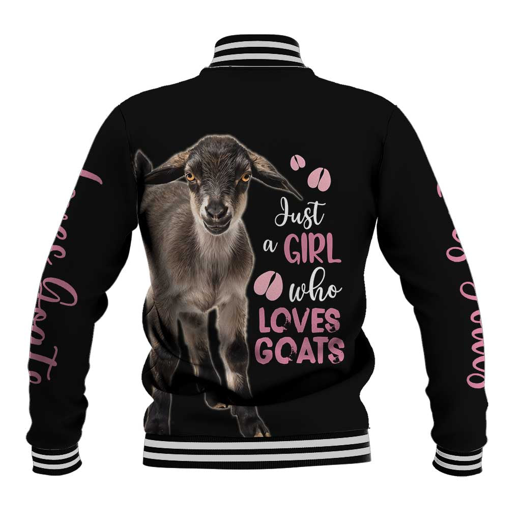 Who Loves Goat Just A Girl Christmas Trees Christmas Christmas Baseball Jacket Xmas Holiday Patterns - Wonder Print Shop