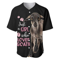 Who Loves Goat Just A Girl Christmas Trees Christmas Christmas Baseball Jersey Xmas Holiday Patterns - Wonder Print Shop