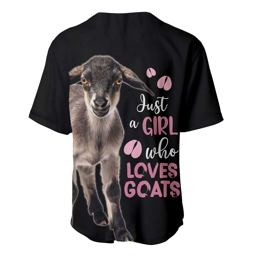 Who Loves Goat Just A Girl Christmas Trees Christmas Christmas Baseball Jersey Xmas Holiday Patterns - Wonder Print Shop