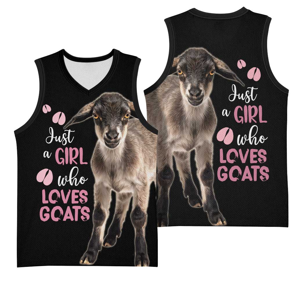 Who Loves Goat Just A Girl Christmas Trees Christmas Christmas Basketball Jersey Xmas Holiday Patterns - Wonder Print Shop