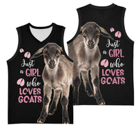 Who Loves Goat Just A Girl Christmas Trees Christmas Christmas Basketball Jersey Xmas Holiday Patterns - Wonder Print Shop