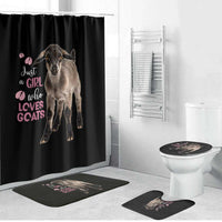 Who Loves Goat Just A Girl Christmas Trees Christmas Christmas Bathroom Set Xmas Holiday Patterns - Wonder Print Shop