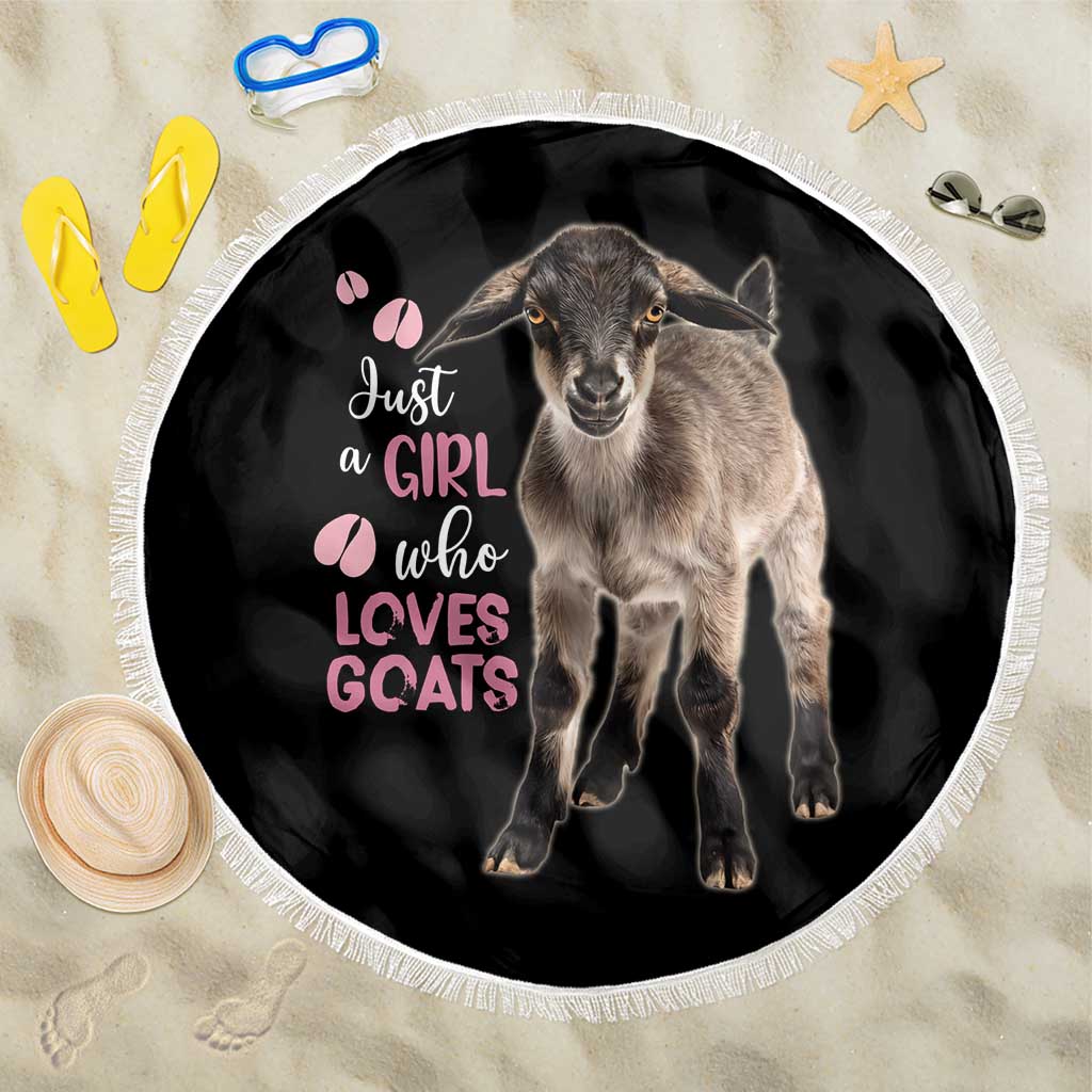 Who Loves Goat Just A Girl Christmas Trees Christmas Christmas Beach Blanket Xmas Holiday Patterns - Wonder Print Shop