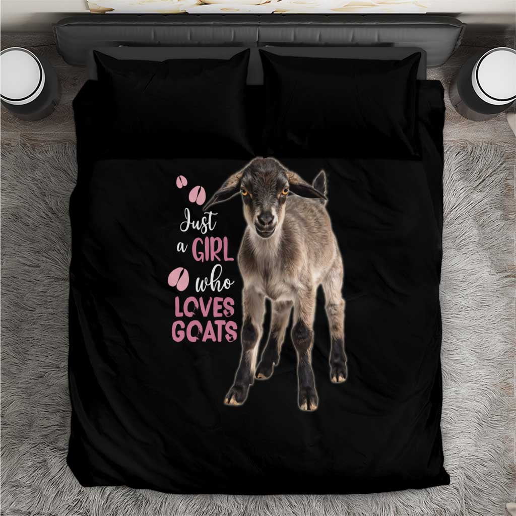 Who Loves Goat Just A Girl Christmas Trees Christmas Christmas Bedding Set Xmas Holiday Patterns - Wonder Print Shop