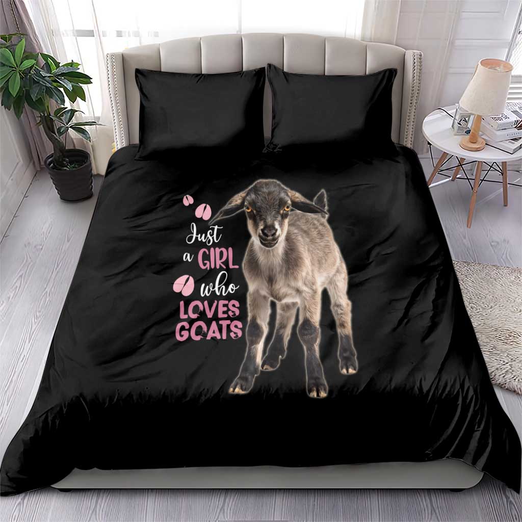 Who Loves Goat Just A Girl Christmas Trees Christmas Christmas Bedding Set Xmas Holiday Patterns - Wonder Print Shop