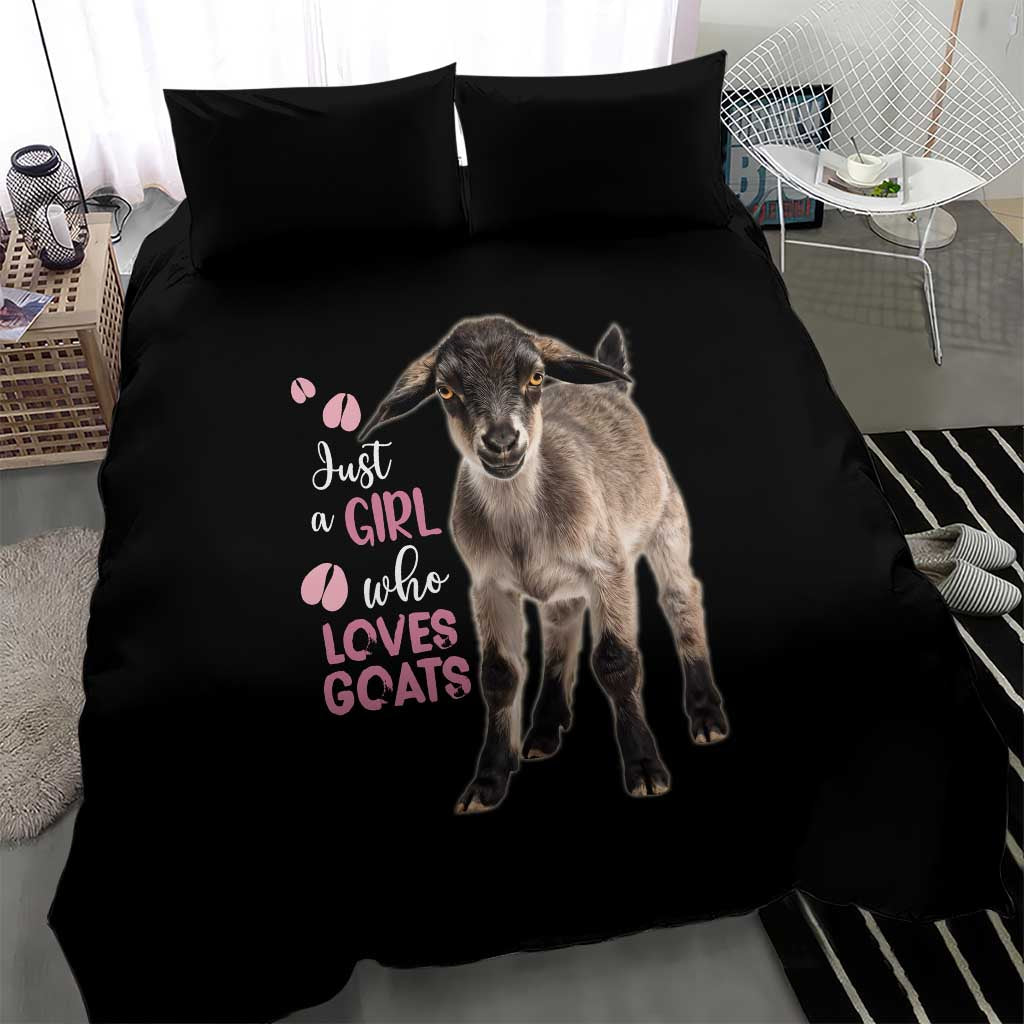 Who Loves Goat Just A Girl Christmas Trees Christmas Christmas Bedding Set Xmas Holiday Patterns - Wonder Print Shop