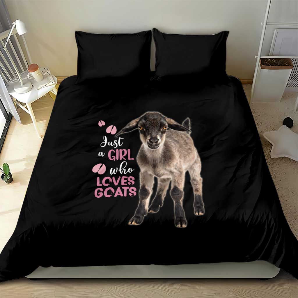 Who Loves Goat Just A Girl Christmas Trees Christmas Christmas Bedding Set Xmas Holiday Patterns - Wonder Print Shop