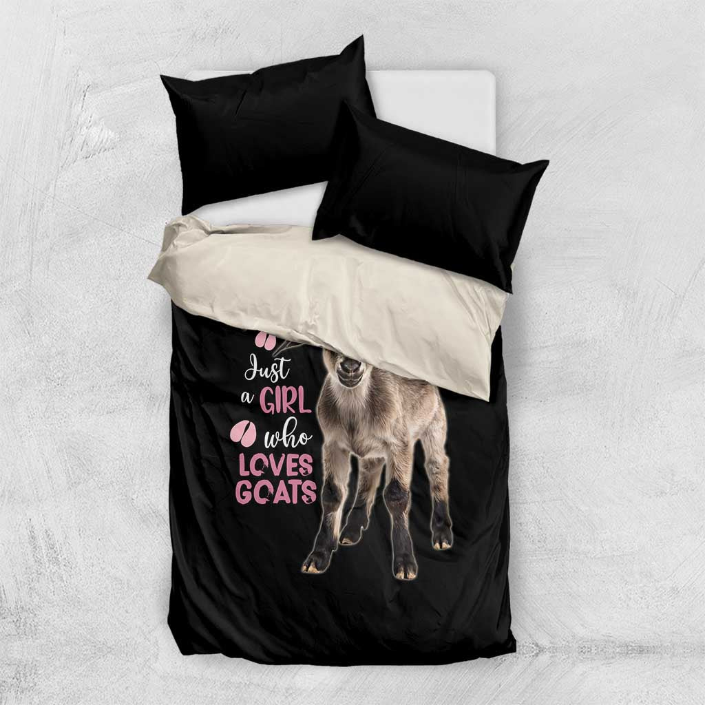 Who Loves Goat Just A Girl Christmas Trees Christmas Christmas Bedding Set Xmas Holiday Patterns - Wonder Print Shop