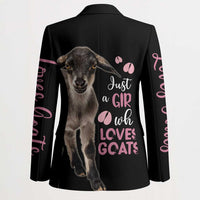 Who Loves Goat Just A Girl Christmas Trees Christmas Christmas Blazer Xmas Holiday Patterns - Wonder Print Shop