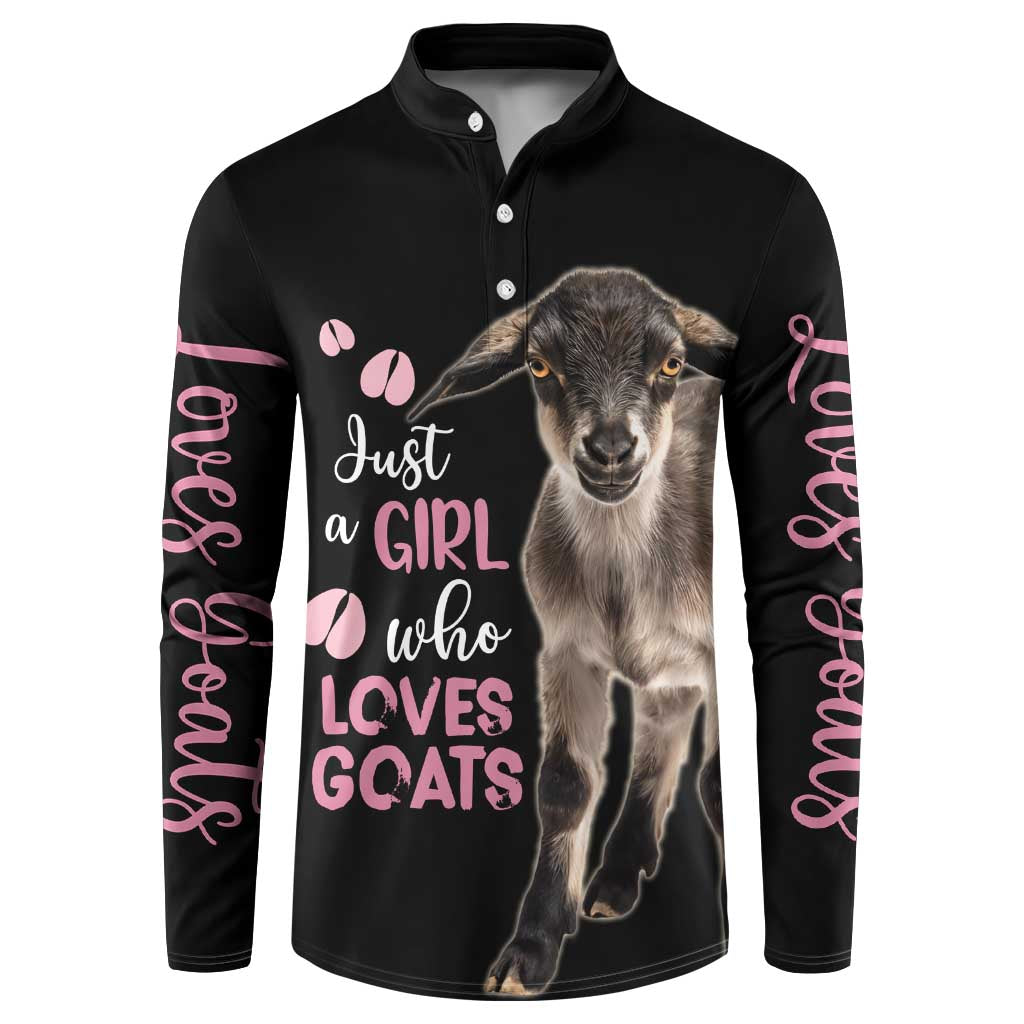 Who Loves Goat Just A Girl Christmas Trees Christmas Christmas Button Sweatshirt Xmas Holiday Patterns - Wonder Print Shop