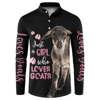 Who Loves Goat Just A Girl Christmas Trees Christmas Christmas Button Sweatshirt Xmas Holiday Patterns - Wonder Print Shop