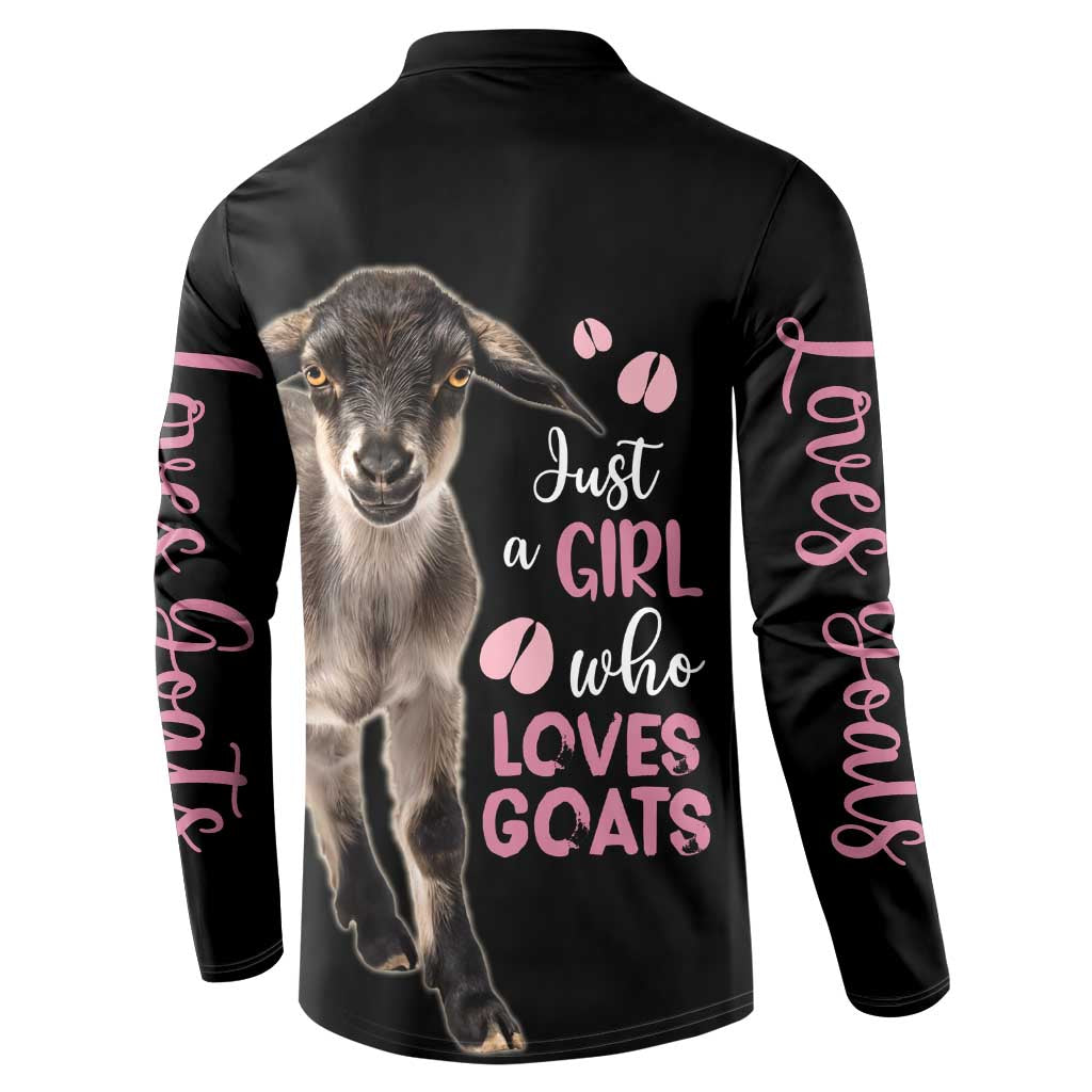 Who Loves Goat Just A Girl Christmas Trees Christmas Christmas Button Sweatshirt Xmas Holiday Patterns - Wonder Print Shop