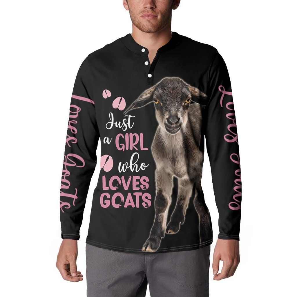 Who Loves Goat Just A Girl Christmas Trees Christmas Christmas Button Sweatshirt Xmas Holiday Patterns - Wonder Print Shop