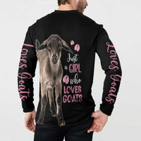 Who Loves Goat Just A Girl Christmas Trees Christmas Christmas Button Sweatshirt Xmas Holiday Patterns - Wonder Print Shop