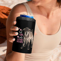 Who Loves Goat Just A Girl Christmas Trees Christmas Christmas 4 in 1 Can Cooler Tumbler Xmas Holiday Patterns - Wonder Print Shop