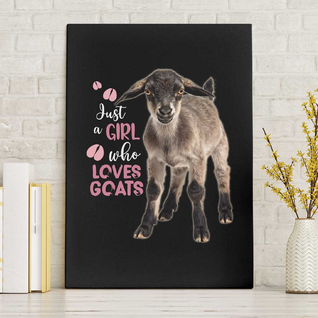 Who Loves Goat Just A Girl Christmas Trees Christmas Christmas Canvas Wall Art Xmas Holiday Patterns - Wonder Print Shop