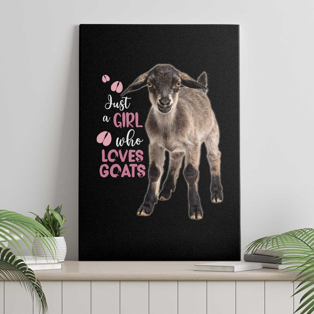 Who Loves Goat Just A Girl Christmas Trees Christmas Christmas Canvas Wall Art Xmas Holiday Patterns - Wonder Print Shop