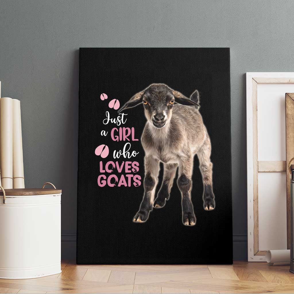 Who Loves Goat Just A Girl Christmas Trees Christmas Christmas Canvas Wall Art Xmas Holiday Patterns - Wonder Print Shop