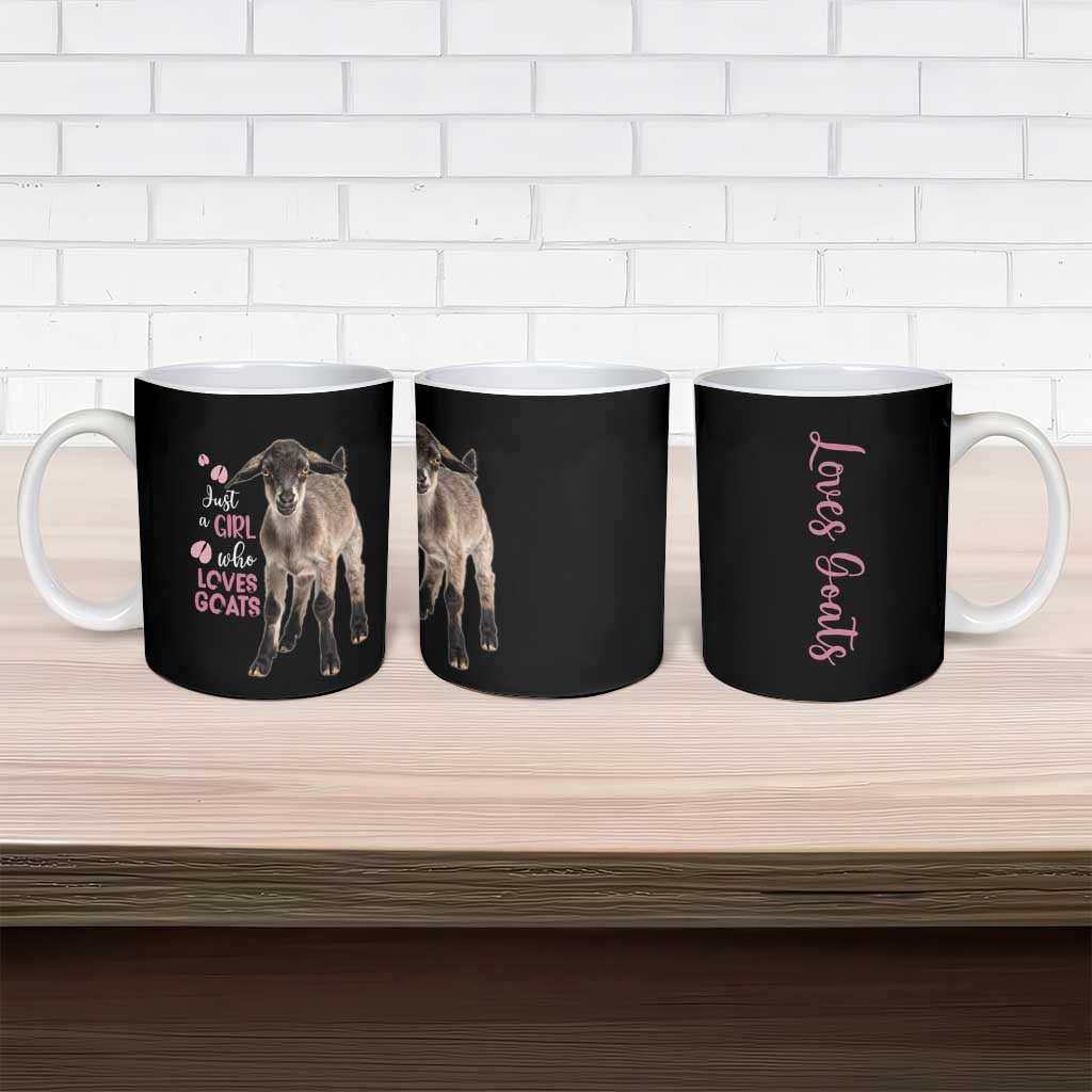 Who Loves Goat Just A Girl Christmas Trees Christmas Christmas Ceramic Mug Xmas Holiday Patterns - Wonder Print Shop