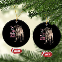 Who Loves Goat Just A Girl Christmas Trees Christmas Ceramic Ornament Xmas Holiday Patterns - Wonder Print Shop