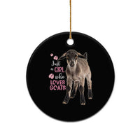 Who Loves Goat Just A Girl Christmas Trees Christmas Ceramic Ornament Xmas Holiday Patterns - Wonder Print Shop