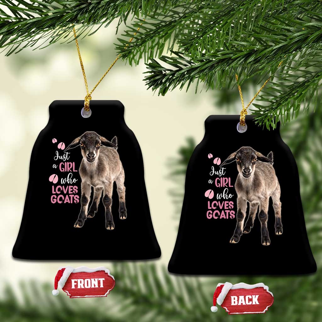 Who Loves Goat Just A Girl Christmas Trees Christmas Ceramic Ornament Xmas Holiday Patterns - Wonder Print Shop