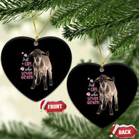 Who Loves Goat Just A Girl Christmas Trees Christmas Ceramic Ornament Xmas Holiday Patterns - Wonder Print Shop