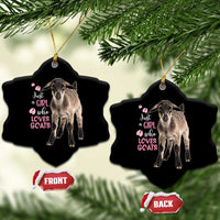Who Loves Goat Just A Girl Christmas Trees Christmas Ceramic Ornament Xmas Holiday Patterns - Wonder Print Shop