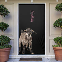 Who Loves Goat Just A Girl Christmas Trees Christmas Christmas Door Cover Xmas Holiday Patterns - Wonder Print Shop
