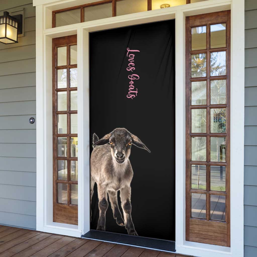 Who Loves Goat Just A Girl Christmas Trees Christmas Christmas Door Cover Xmas Holiday Patterns - Wonder Print Shop