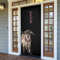 Who Loves Goat Just A Girl Christmas Trees Christmas Christmas Door Cover Xmas Holiday Patterns - Wonder Print Shop