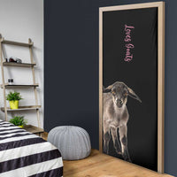 Who Loves Goat Just A Girl Christmas Trees Christmas Christmas Door Cover Xmas Holiday Patterns - Wonder Print Shop