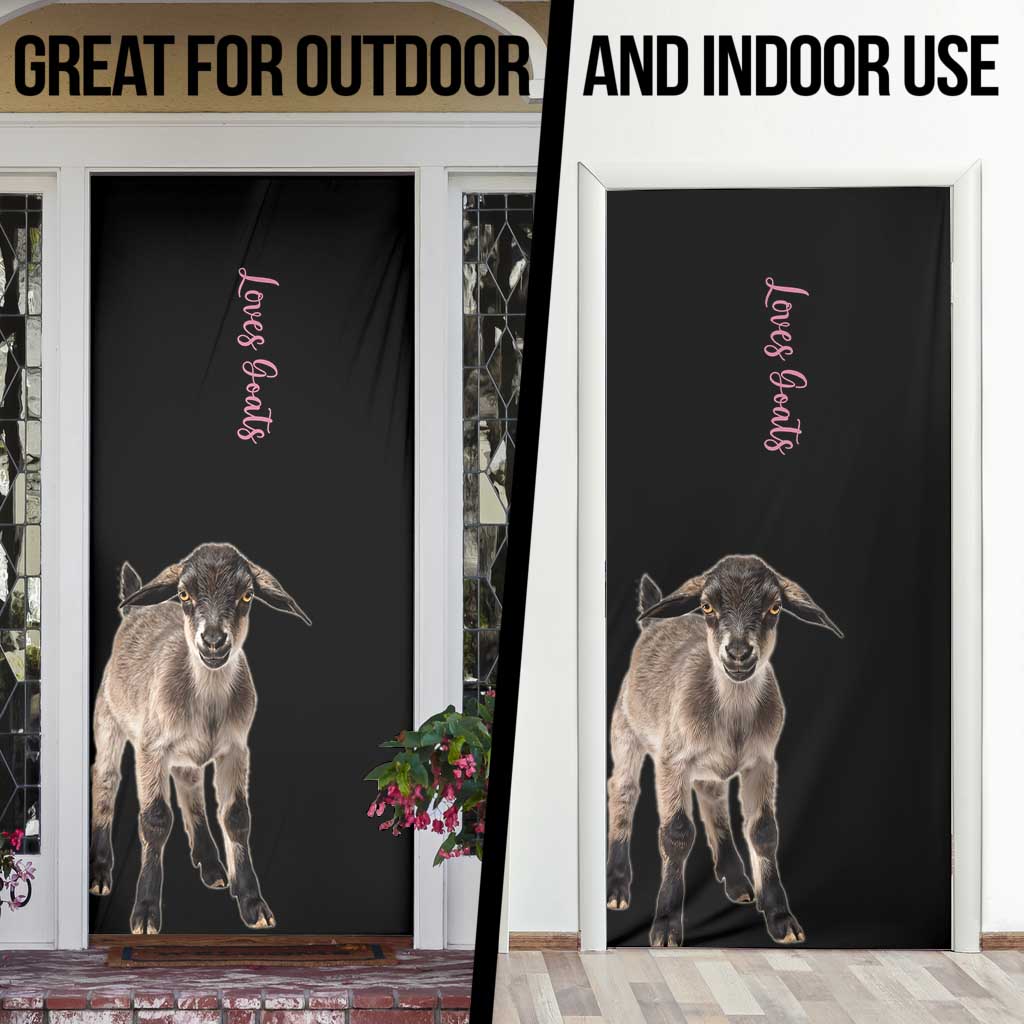 Who Loves Goat Just A Girl Christmas Trees Christmas Christmas Door Cover Xmas Holiday Patterns - Wonder Print Shop