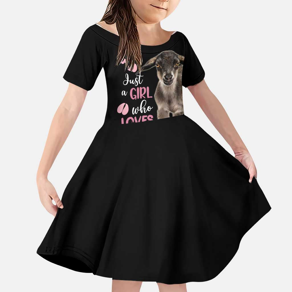 Who Loves Goat Just A Girl Christmas Trees Christmas Christmas Family Matching Mermaid Dress and Hawaiian Shirt Xmas Holiday Patterns - Wonder Print Shop