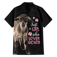 Who Loves Goat Just A Girl Christmas Trees Christmas Christmas Family Matching Off The Shoulder Long Sleeve Dress and Hawaiian Shirt Xmas Holiday Patterns - Wonder Print Shop