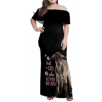 Who Loves Goat Just A Girl Christmas Trees Christmas Christmas Family Matching Off Shoulder Maxi Dress and Hawaiian Shirt Xmas Holiday Patterns - Wonder Print Shop