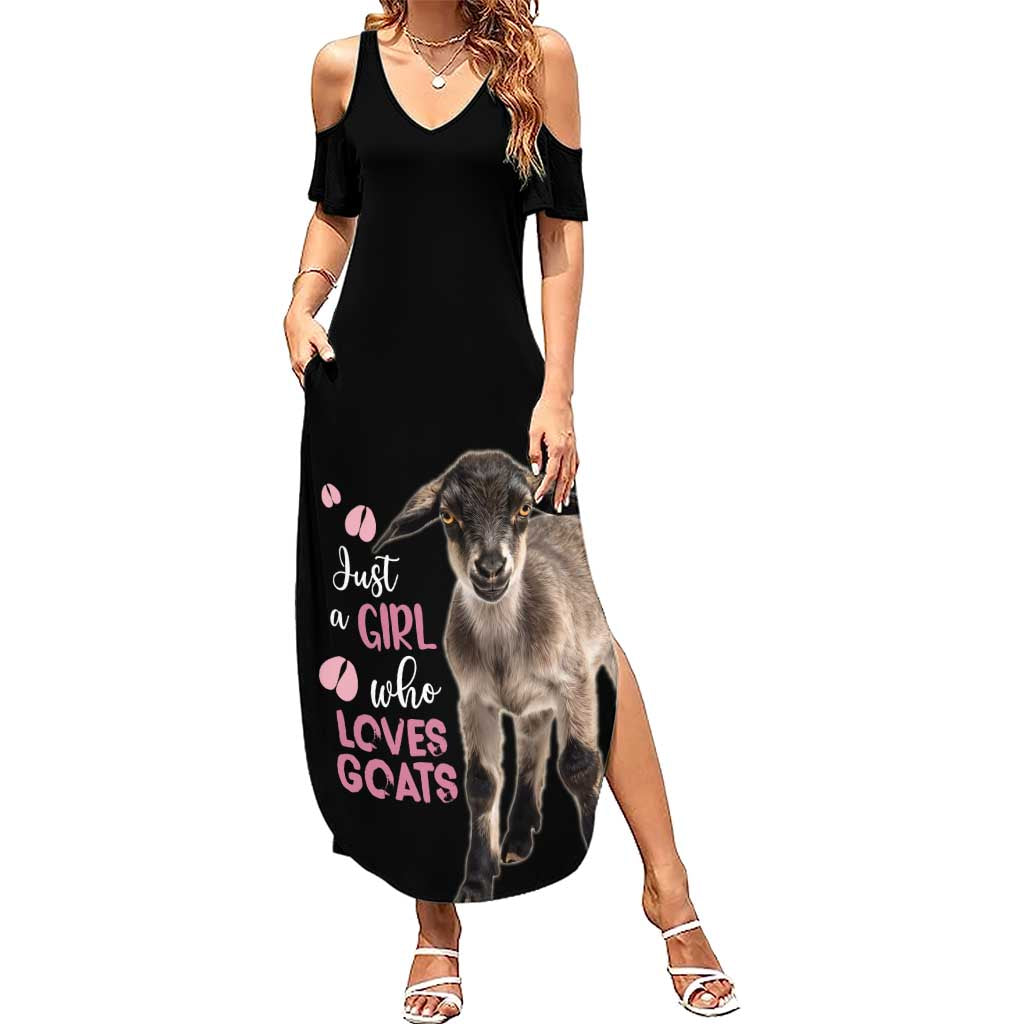 Who Loves Goat Just A Girl Christmas Trees Christmas Christmas Family Matching Summer Maxi Dress and Hawaiian Shirt Xmas Holiday Patterns - Wonder Print Shop