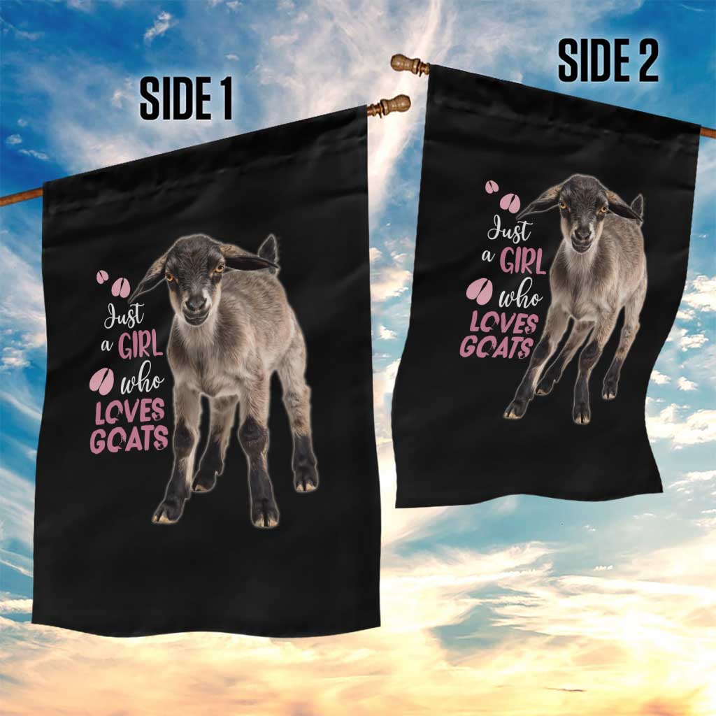 Who Loves Goat Just A Girl Christmas Trees Christmas Christmas Garden Flag Xmas Holiday Patterns - Wonder Print Shop