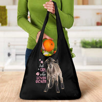 Who Loves Goat Just A Girl Christmas Trees Christmas Christmas Grocery Bag Xmas Holiday Patterns - Wonder Print Shop