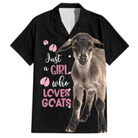 Who Loves Goat Just A Girl Christmas Trees Christmas Christmas Hawaiian Shirt Xmas Holiday Patterns - Wonder Print Shop