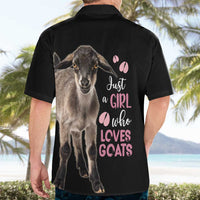 Who Loves Goat Just A Girl Christmas Trees Christmas Christmas Hawaiian Shirt Xmas Holiday Patterns - Wonder Print Shop