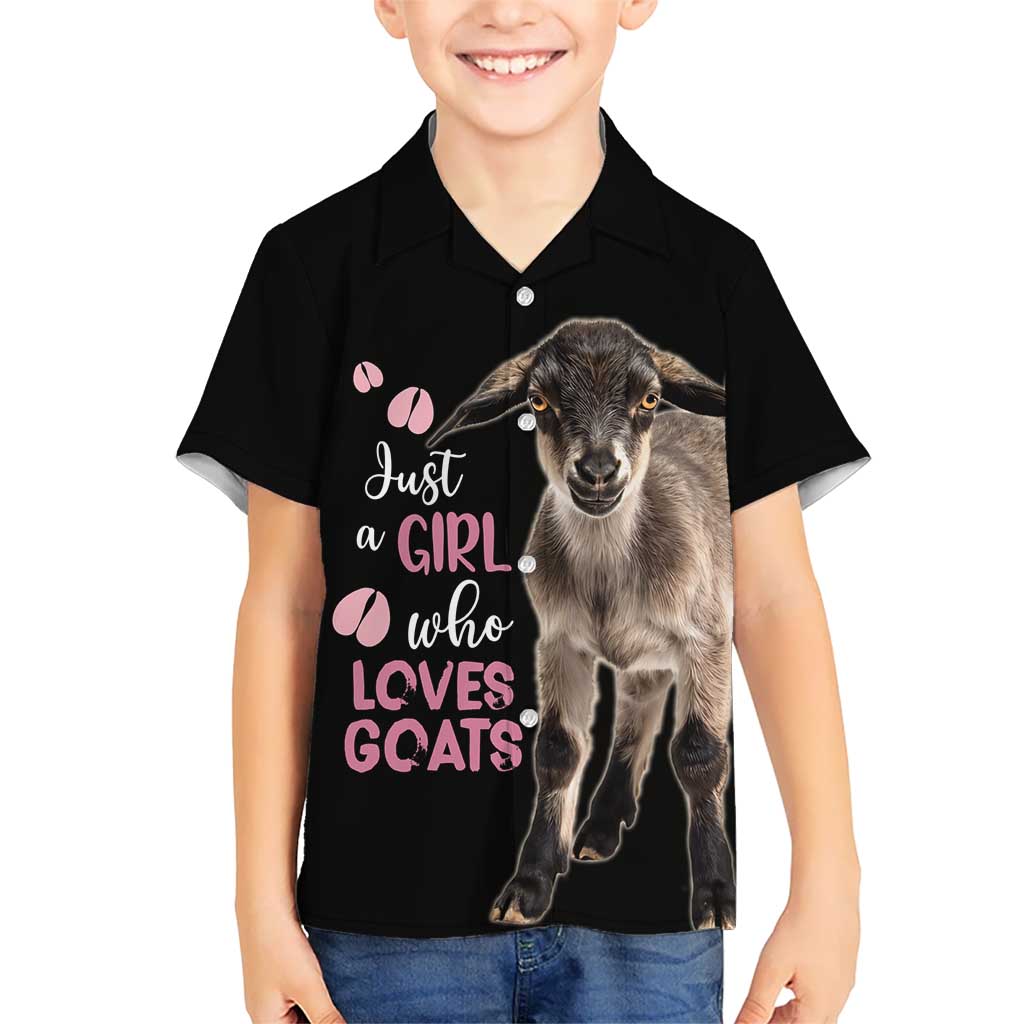 Who Loves Goat Just A Girl Christmas Trees Christmas Christmas Hawaiian Shirt Xmas Holiday Patterns - Wonder Print Shop