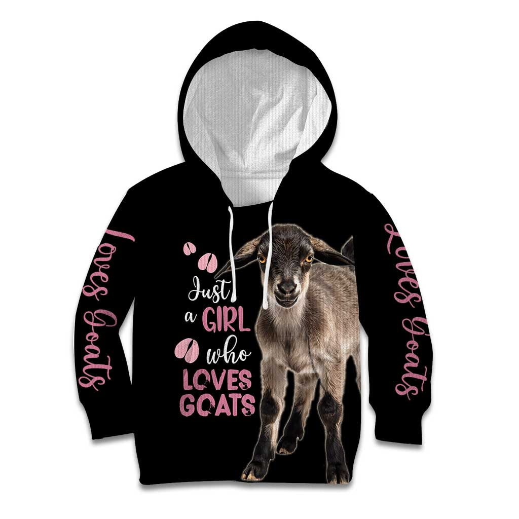 Who Loves Goat Just A Girl Christmas Trees Christmas Christmas Kid Hoodie Xmas Holiday Patterns - Wonder Print Shop