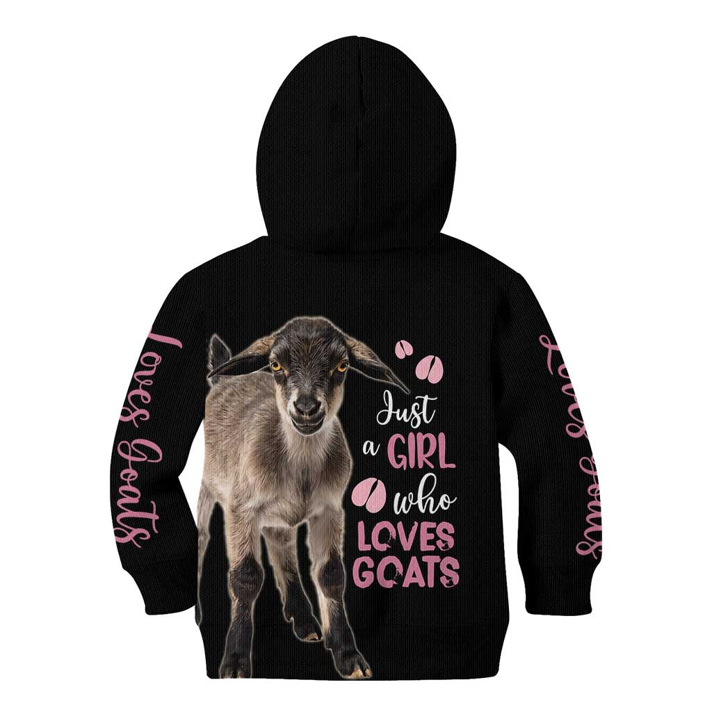 Who Loves Goat Just A Girl Christmas Trees Christmas Christmas Kid Hoodie Xmas Holiday Patterns - Wonder Print Shop